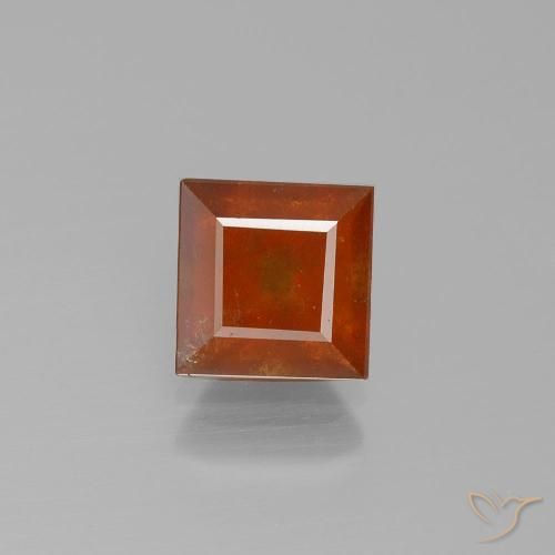 2.06ct 天然 ウォームオレンジ ヘソナイトガーネット, 四角形, VS-SI