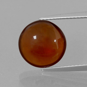 5.68カラットの天然シナモンオレンジヘソナイトガーネット（11.07 mm・ラウンドカット）