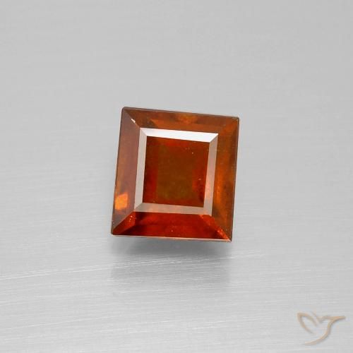 1.97ct 天然 ファイアオレンジ ヘソナイトガーネット, 四角形, VS-SI