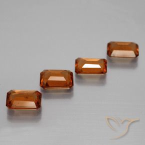 Shop natural 4.66ct ミディアムオレンジ ヘソナイトガーネット gems, 八角形 / エメラルドカット, from マダガスカル at GemSelect. In stock, global shipping!