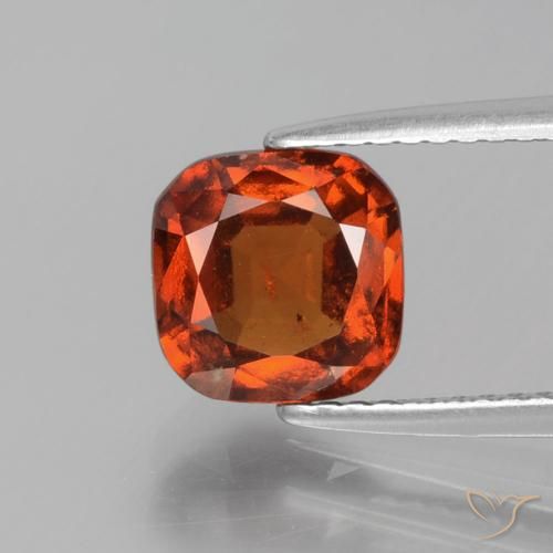 2.31ct 天然 赤みがかったオレンジ ヘソナイトガーネット, クッション, VS