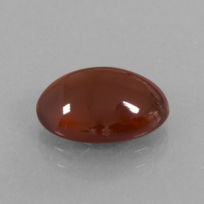 4.40カラットの天然赤みがかった茶ヘソナイトガーネット（11.8×8.3 mm・オーバルカット）