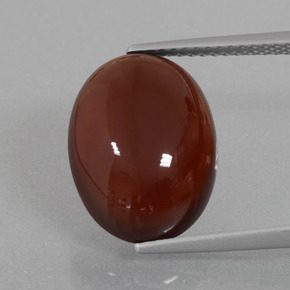 9.76カラットの天然オレンジヘソナイトガーネット（15×11.1 mm・オーバルカット）