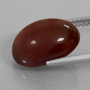 8.64カラットの天然オレンジヘソナイトガーネット（13.9×10.1 mm・オーバルカット）