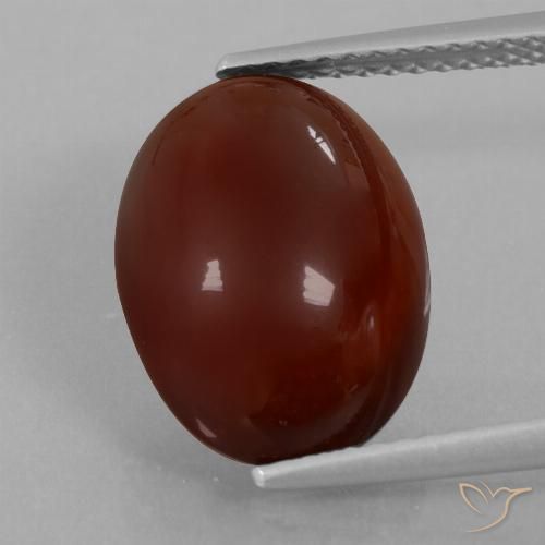 7.07ct 天然 ペカンブラウン ヘソナイトガーネット, 楕円形, 半透明