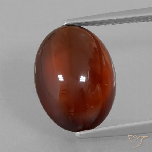 5.27ct 天然 ペカンブラウン ヘソナイトガーネット, 楕円形, 半透明