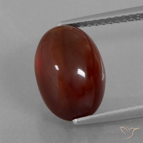 5.80ct 天然 ペカンブラウン ヘソナイトガーネット, 楕円形, 半透明