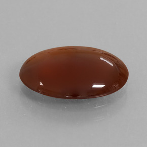 5.00カラットの天然赤みがかった茶ヘソナイトガーネット（13.9×10 mm・オーバルカット）