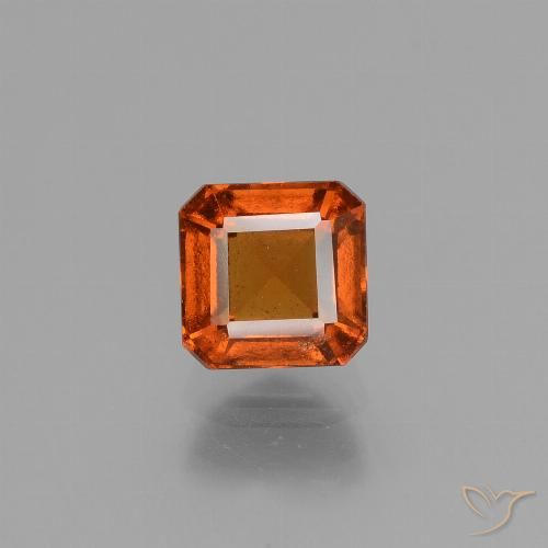 1.56ct 天然 ファイアオレンジ ヘソナイトガーネット, エメラルドカット, VS