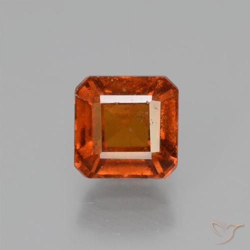 1.70ct 天然 ファイアオレンジ ヘソナイトガーネット, エメラルドカット, VS-SI