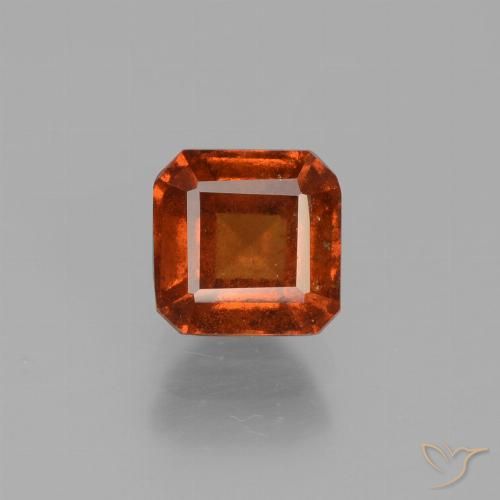 1.43ct 天然 アンバーオレンジ ヘソナイトガーネット, エメラルドカット, VS
