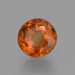 2.53カラットの天然シナモンオレンジヘソナイトガーネット（8.20 mm・ラウンドカット）