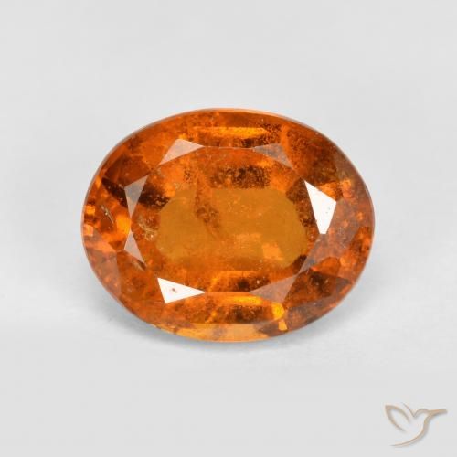 2.92ct 天然 ミディアムオレンジ ヘソナイトガーネット, 楕円形, VS-SI