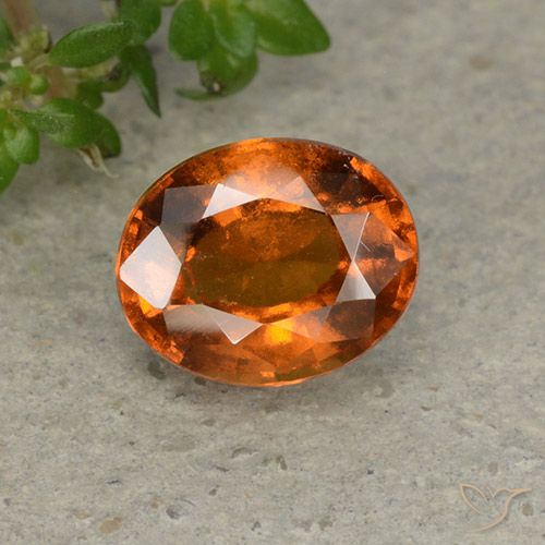 1.84ct 天然 ディープオレンジ ヘソナイトガーネット, 楕円形, VS-SI