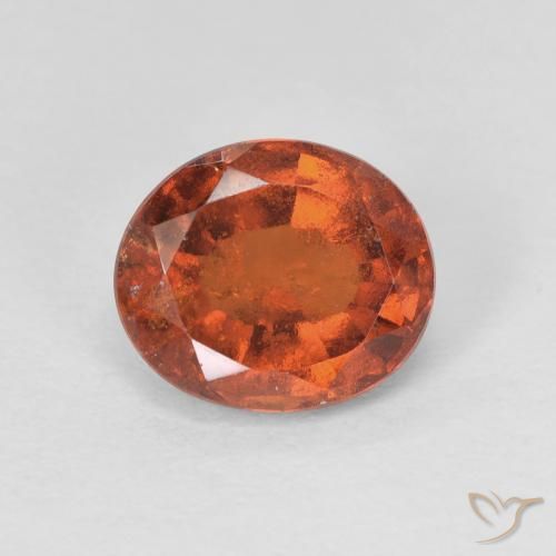 2.42ct 天然 ミディアムオレンジ ヘソナイトガーネット, 楕円形, VS-SI