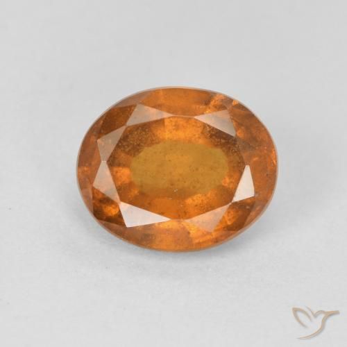 2.19ct 天然 Medium Dark-Orange ヘソナイトガーネット, 楕円形, VS-SI