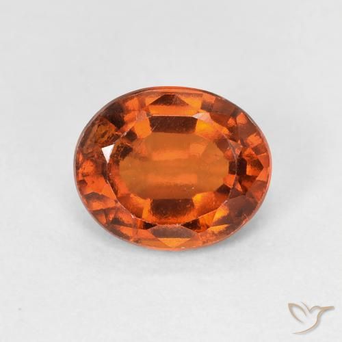 2.07ct 天然 ミディアムオレンジ ヘソナイトガーネット, 楕円形, VS