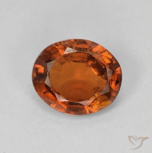 1.86ct 天然 ディープオレンジ ヘソナイトガーネット, 楕円形, VS-SI