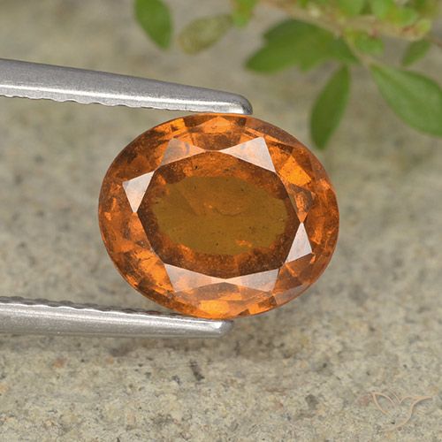 1.94ct 天然 ディープオレンジ ヘソナイトガーネット, 楕円形, VS-SI