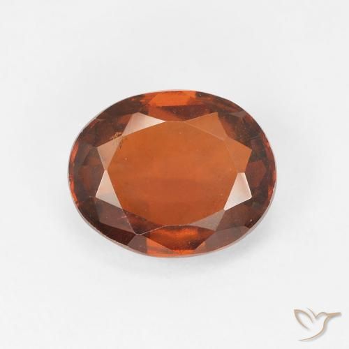 2.90ct 天然 ミディアムオレンジ ヘソナイトガーネット, 楕円形, VS