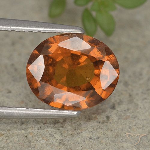 2.23ct 天然 ミディアムダークオレンジ ヘソナイトガーネット, 楕円形, VS