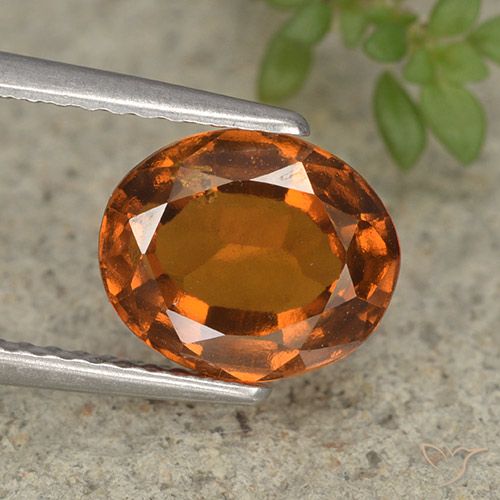 2.63ct 天然 ミディアムダークオレンジ ヘソナイトガーネット, 楕円形, VS-SI