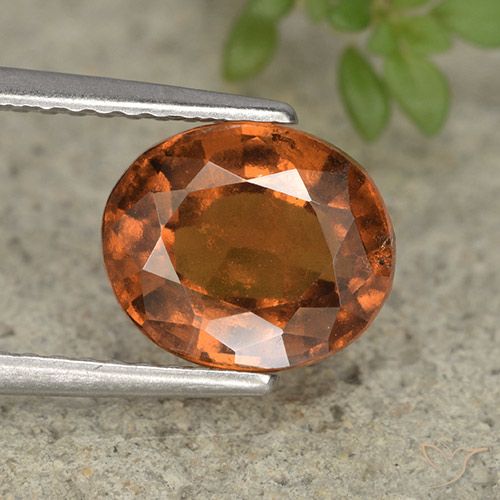 2.66ct 天然 ディープオレンジ ヘソナイトガーネット, 楕円形, VS