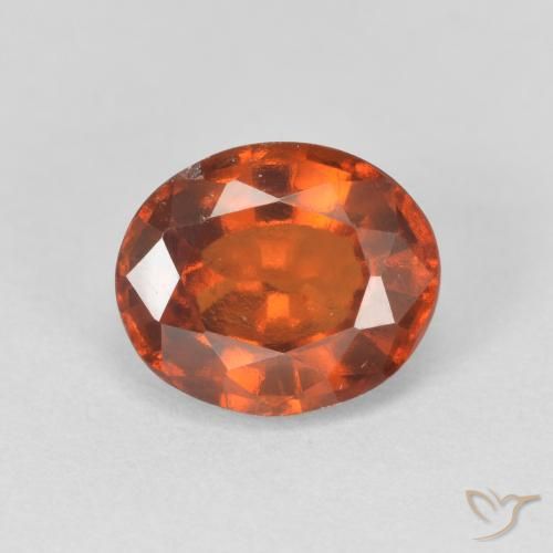 2.48カラットの天然Medium Dark-Orangeヘソナイトガーネット、楕円形、VS