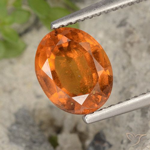 2.23ct 天然 ディープオレンジ ヘソナイトガーネット, 楕円形, VS-SI