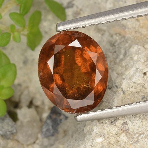 2.69ct 天然 ミディアムオレンジ ヘソナイトガーネット, 楕円形, VS-SI