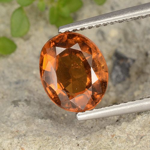 2.26ct 天然 ディープオレンジ ヘソナイトガーネット, 楕円形, VS-SI