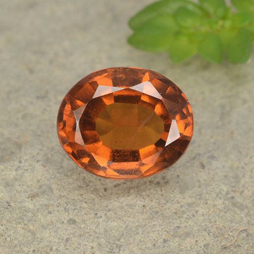 1.93ct 天然 ディープオレンジ ヘソナイトガーネット, 楕円形, VS
