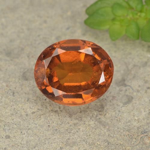 2.00ct 天然 ディープオレンジ ヘソナイトガーネット, 楕円形, VS-SI