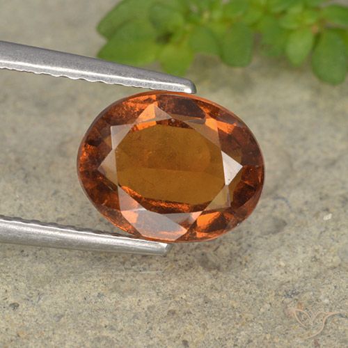 2.30ct 天然 ディープオレンジ ヘソナイトガーネット, 楕円形, VS-SI