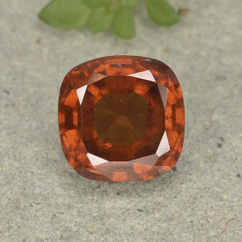 1.87ct 天然 アンバーオレンジ ヘソナイトガーネット, クッション, VS