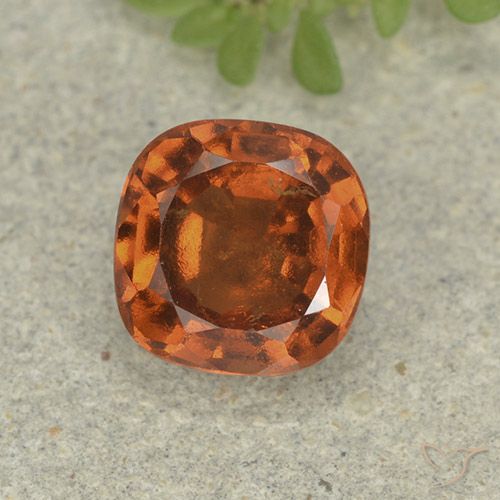 1.80ct 天然 ミディアムオレンジ ヘソナイトガーネット, クッション, VS-SI
