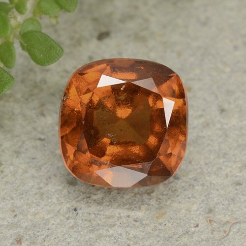 1.92ct 天然 ミディアムダークオレンジ ヘソナイトガーネット, クッション, VS