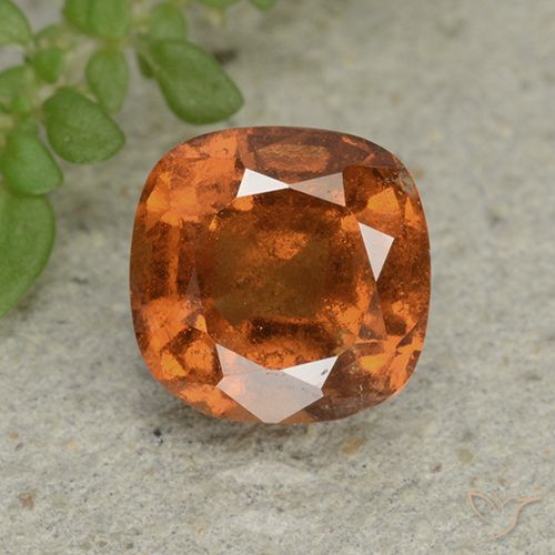 1.88ct 天然 ディープオレンジ ヘソナイトガーネット, クッション, VS-SI