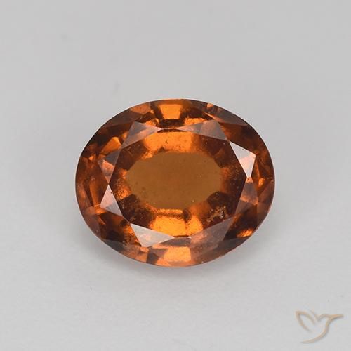 1.86ct 天然 オレンジがかったブラウン ヘソナイトガーネット, 楕円形, VS-SI