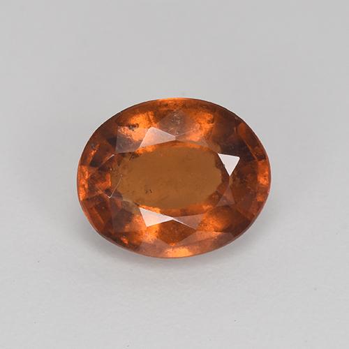 2.26カラットの天然ミディアムブラウンヘソナイトガーネット（8.9×7.3 mm・オーバルカット）