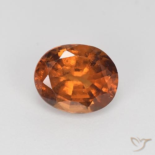 1.86ct 天然 ミディアムブラウン ヘソナイトガーネット, 楕円形, VS-SI
