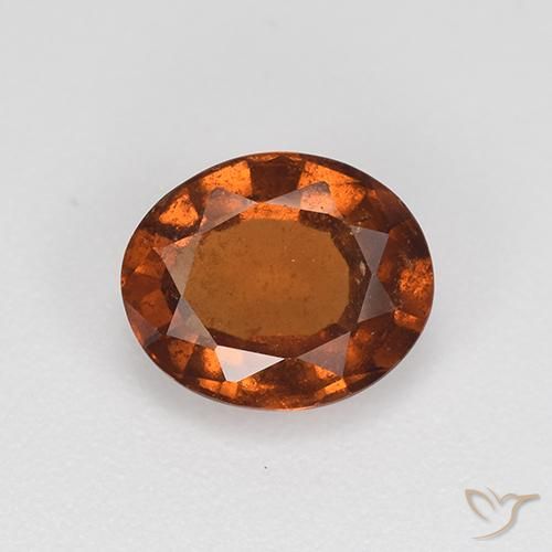 2.00ct 天然 オレンジがかったブラウン ヘソナイトガーネット, 楕円形, VS-SI