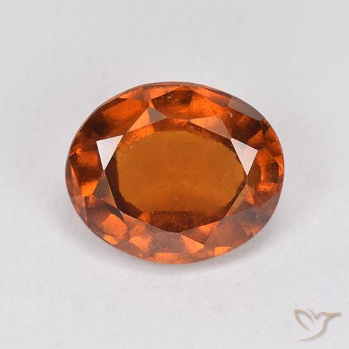 2.46ct 天然 アンバーオレンジ ヘソナイトガーネット, 楕円形, VS-SI