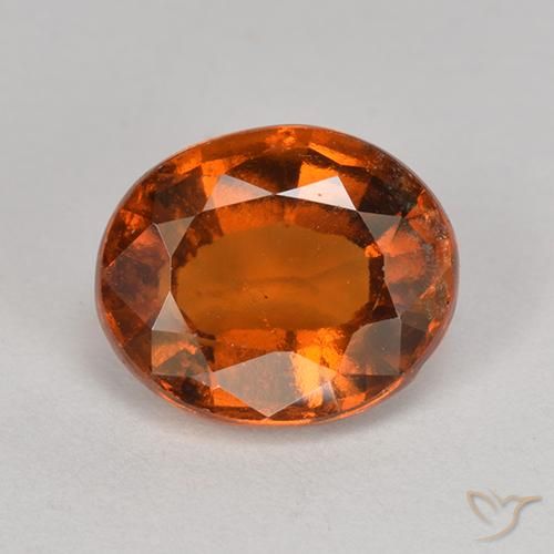 2.07ct 天然 赤みがかったオレンジ ヘソナイトガーネット, 楕円形, VS
