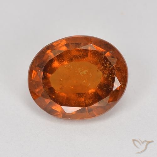 1.90ct 天然 赤みがかったオレンジ ヘソナイトガーネット, 楕円形, VS-SI