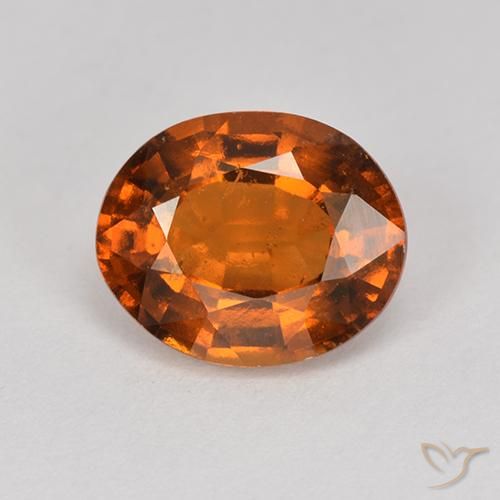 2.23ct 天然 ディープオレンジ ヘソナイトガーネット, 楕円形, VS-SI