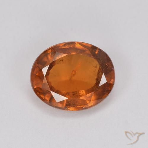 2.00ct 天然 ディープオレンジ ヘソナイトガーネット, 楕円形, VS-SI