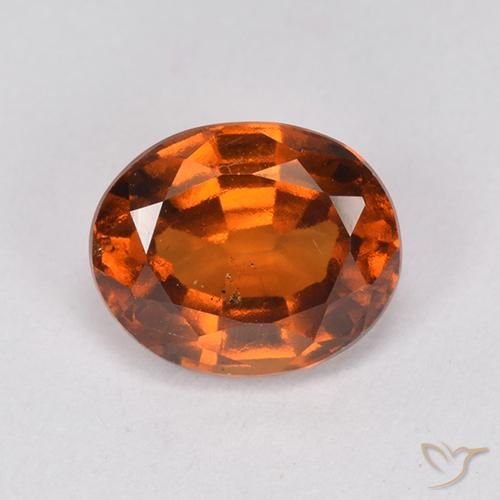 2.08ct 天然 ディープオレンジ ヘソナイトガーネット, 楕円形, VS