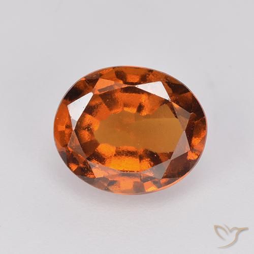 2.13ct 天然 ディープオレンジ ヘソナイトガーネット, 楕円形, VS-SI
