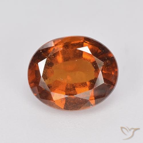 2.38ct 天然 赤みがかったオレンジ ヘソナイトガーネット, 楕円形, VS-SI